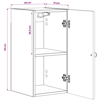 Bathroom Wall Cabinet ALKMAAR Old Wood 30 x 31 x 59 cm