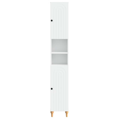 Bathroom Cabinet with Open Shelf ALKMAAR White 30 x 31 x 190 cm