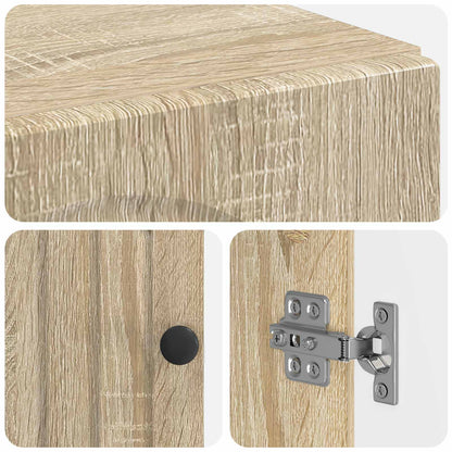 Bathroom Cabinet with Open Shelf ALKMAAR Sonoma Oak