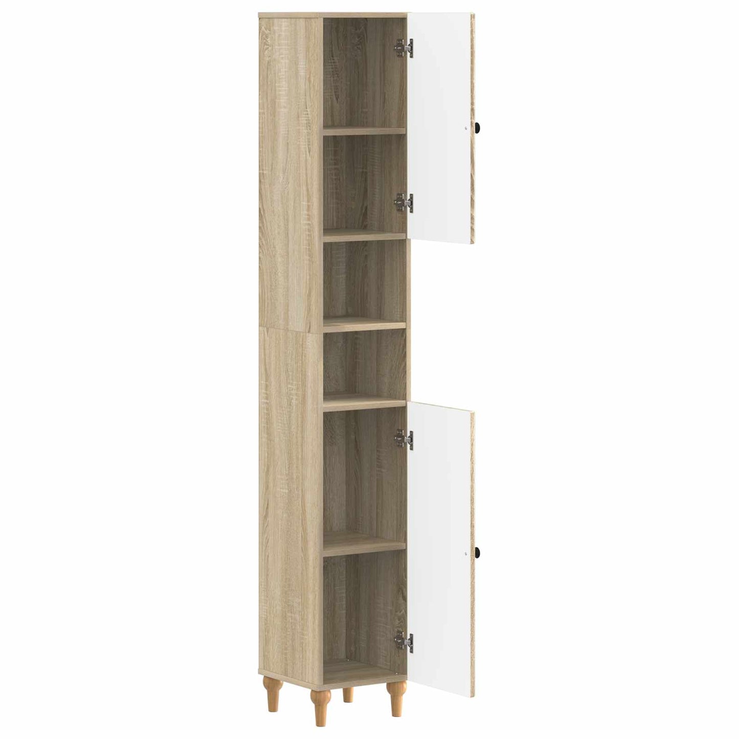 Bathroom Cabinet with Open Shelf ALKMAAR Sonoma Oak