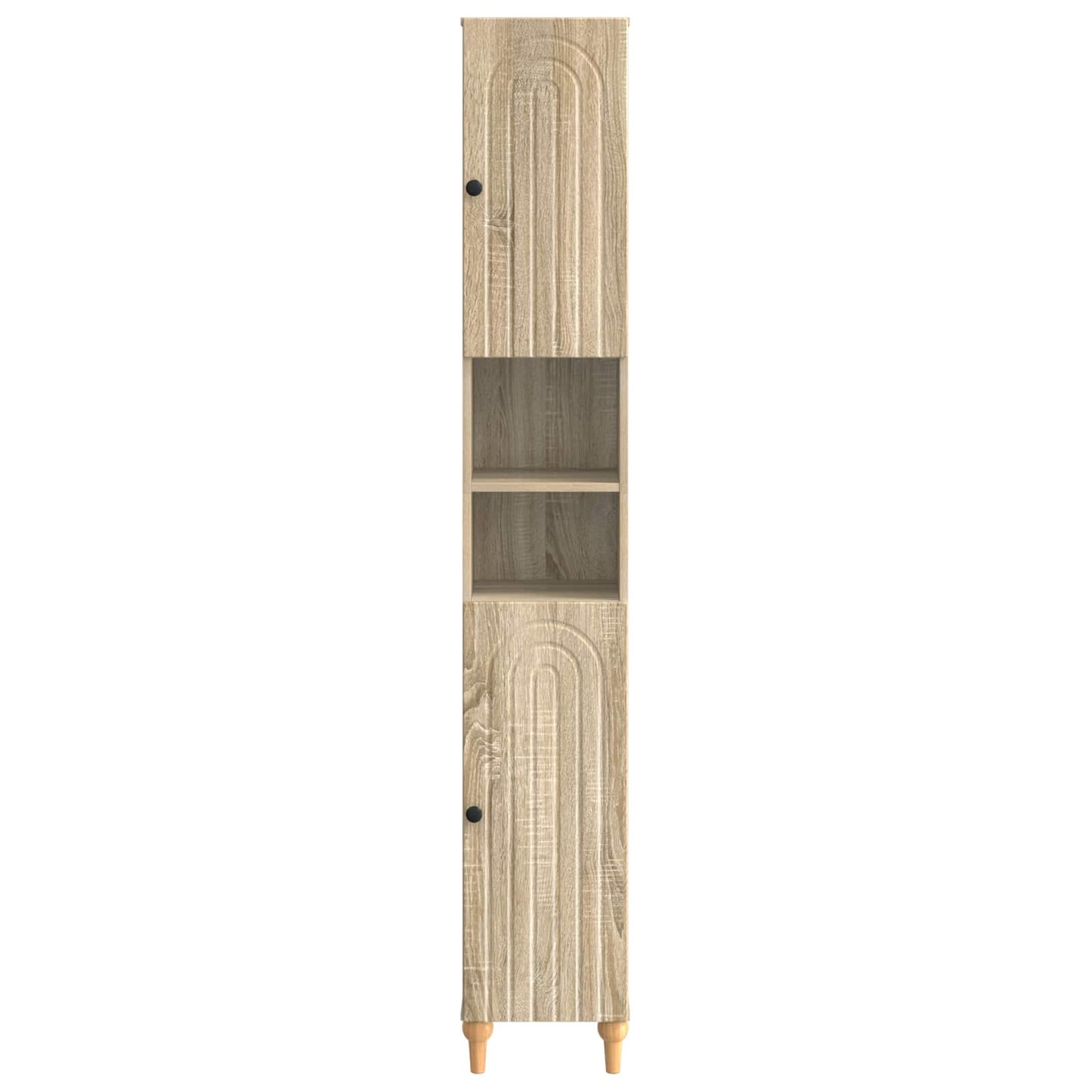 Bathroom Cabinet with Open Shelf ALKMAAR Sonoma Oak