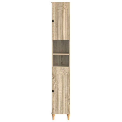 Bathroom Cabinet with Open Shelf ALKMAAR Sonoma Oak