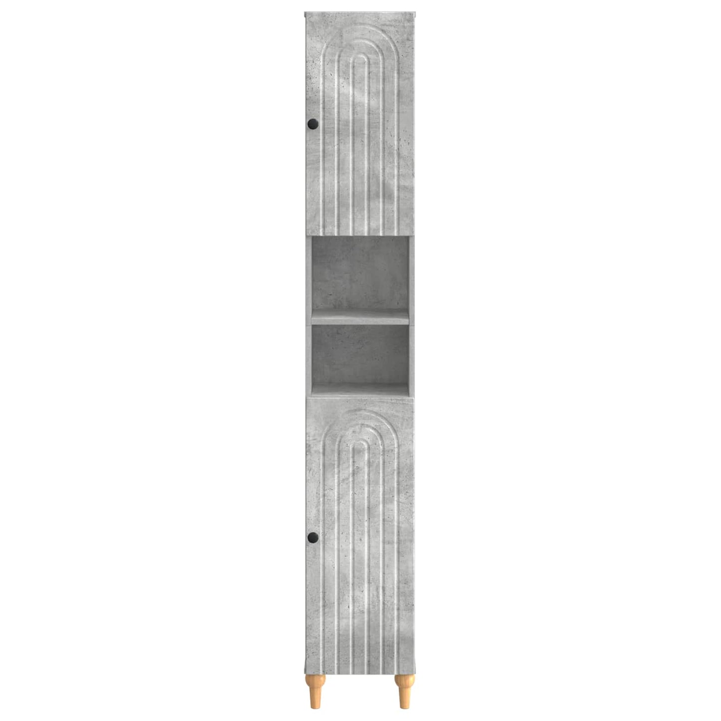 Bathroom Cabinet with Open Shelf ALKMAAR Concrete Grey