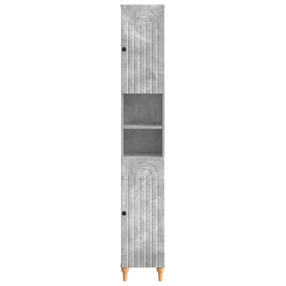 Bathroom Cabinet with Open Shelf ALKMAAR Concrete Grey