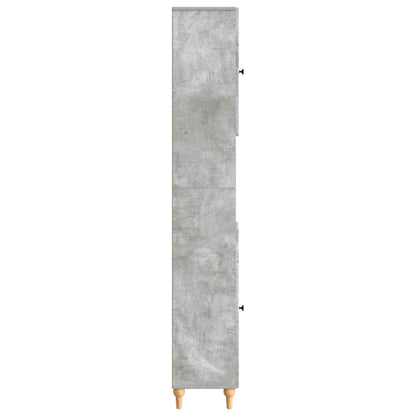 Bathroom Cabinet with Open Shelf ALKMAAR Concrete Grey