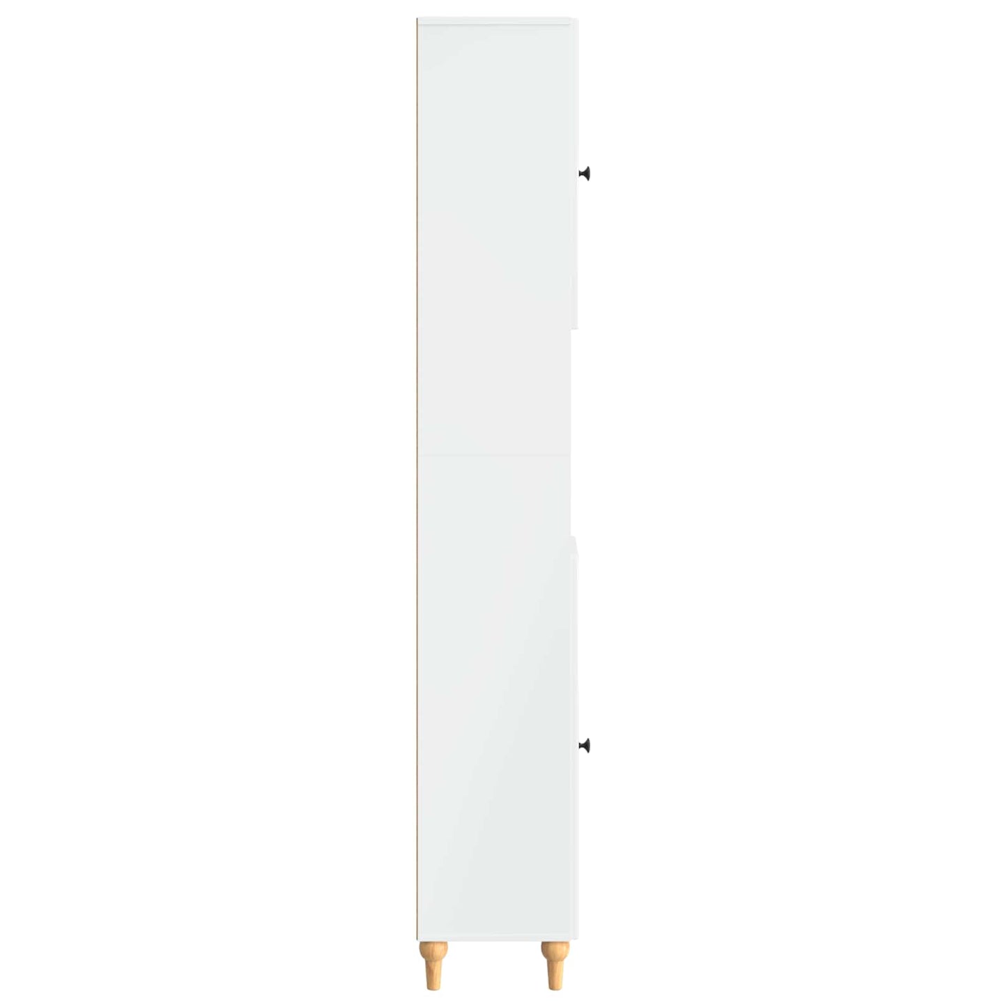 Bathroom Cabinet with Open Shelf ALKMAAR High Gloss White