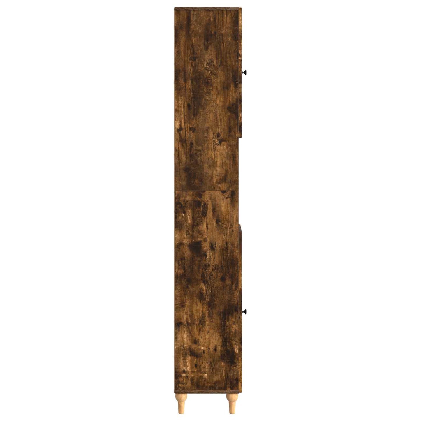 Bathroom Cabinet with Open Shelf ALKMAAR Smoked Oak