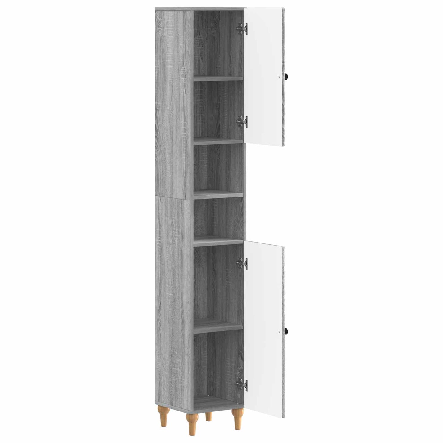 Bathroom Cabinet with Open Shelf ALKMAAR Grey Sonoma