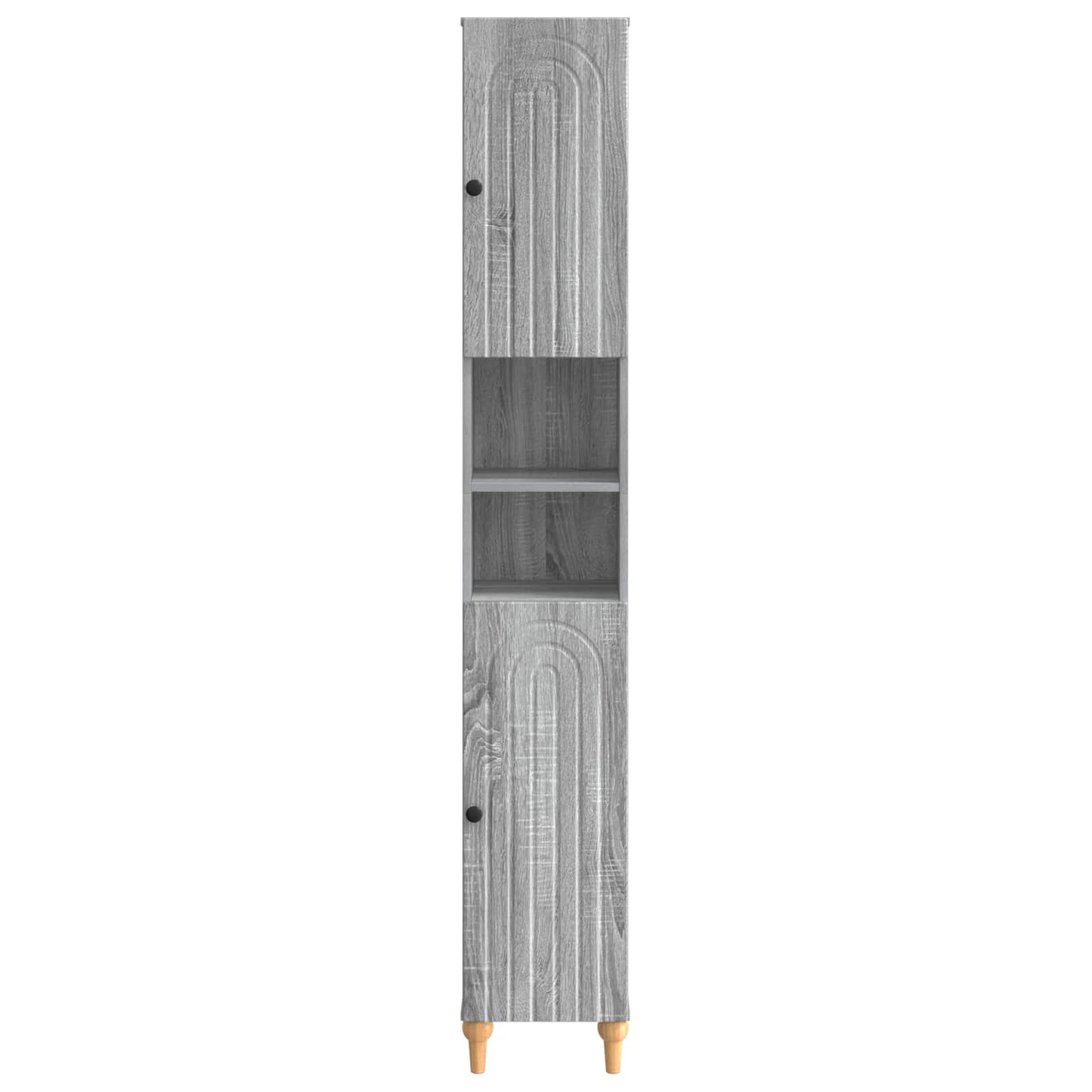 Bathroom Cabinet with Open Shelf ALKMAAR Grey Sonoma