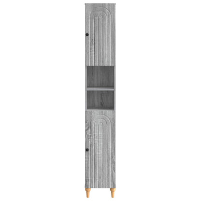 Bathroom Cabinet with Open Shelf ALKMAAR Grey Sonoma