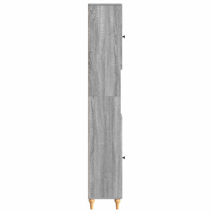 Bathroom Cabinet with Open Shelf ALKMAAR Grey Sonoma