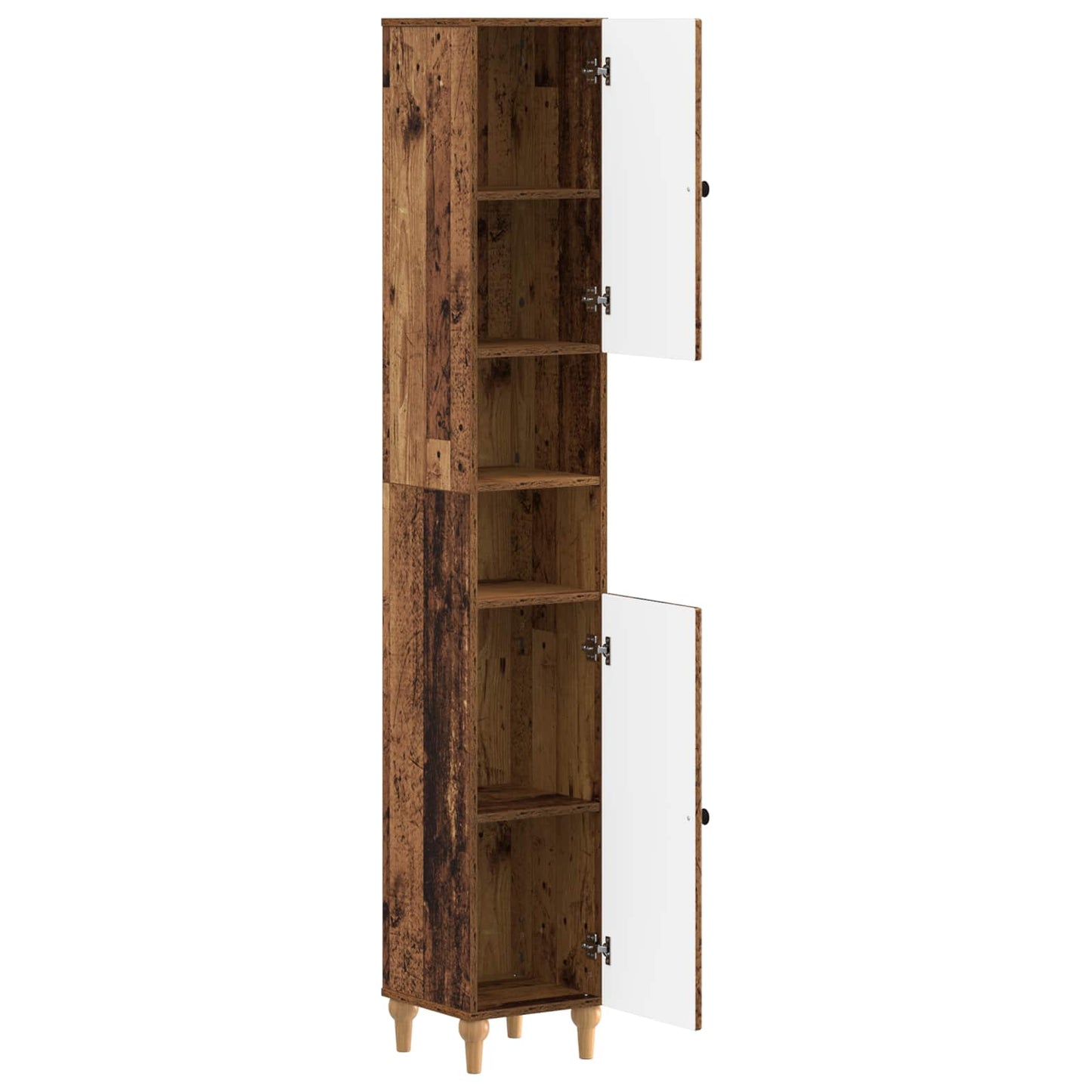 Bathroom Cabinet with Open Shelf ALKMAAR Old Wood