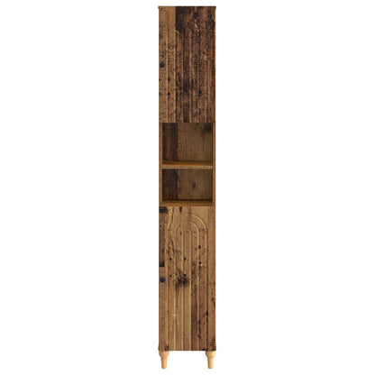 Bathroom Cabinet with Open Shelf ALKMAAR Old Wood