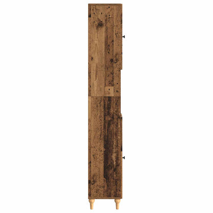 Bathroom Cabinet with Open Shelf ALKMAAR Old Wood