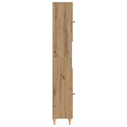 Bathroom Cabinet with Open Shelf ALKMAAR Artisan Oak