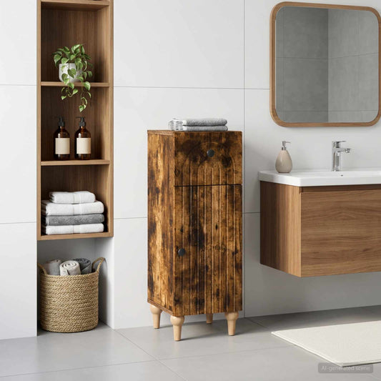 Bathroom Storage Cainet ALKMAAR Smoked Oak 30 x 31 x 80 cm