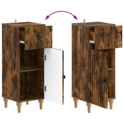 Bathroom Storage Cainet ALKMAAR Smoked Oak 30 x 31 x 80 cm