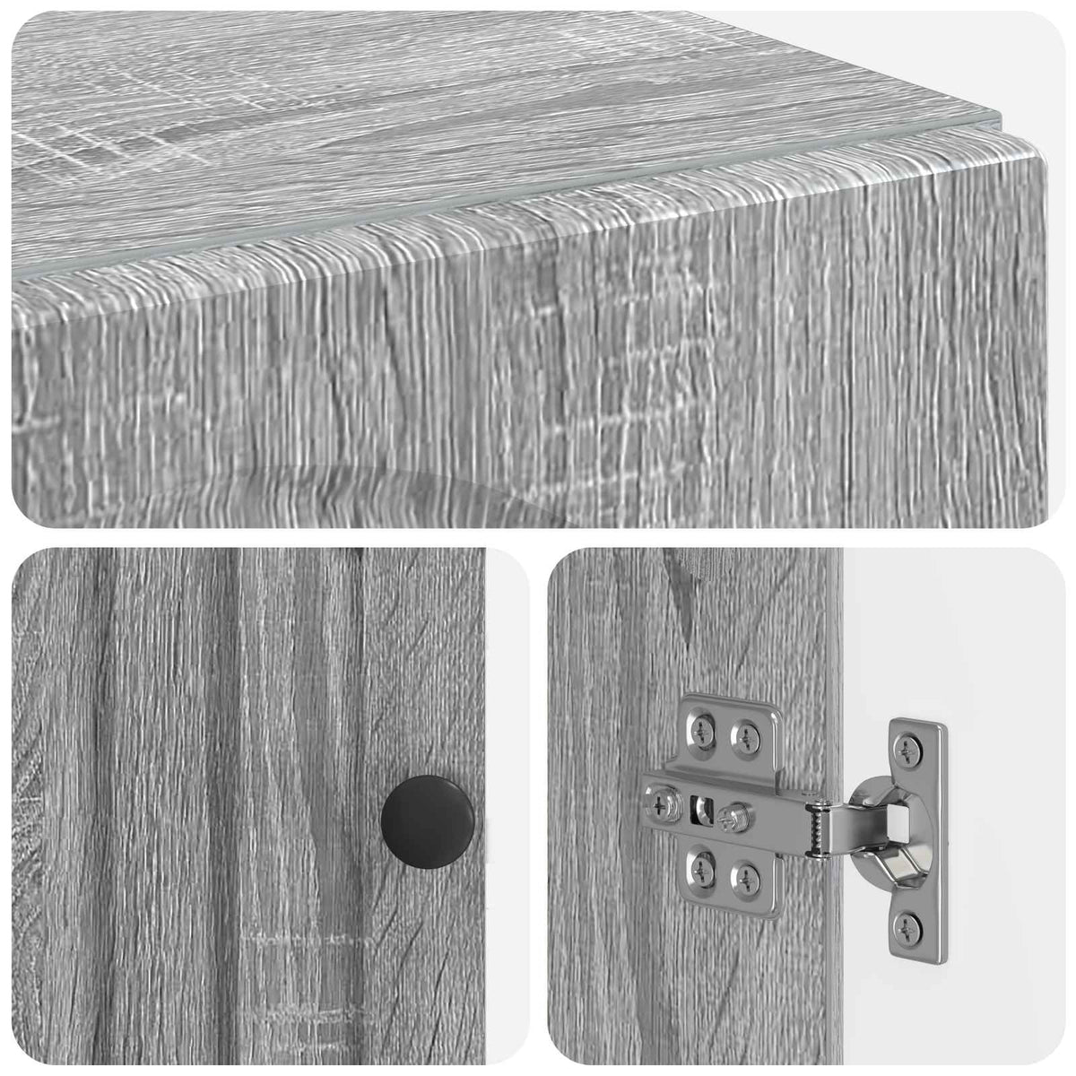 Bathroom Storage Cainet ALKMAAR Grey Sonoma 30 x 31 x 80 cm