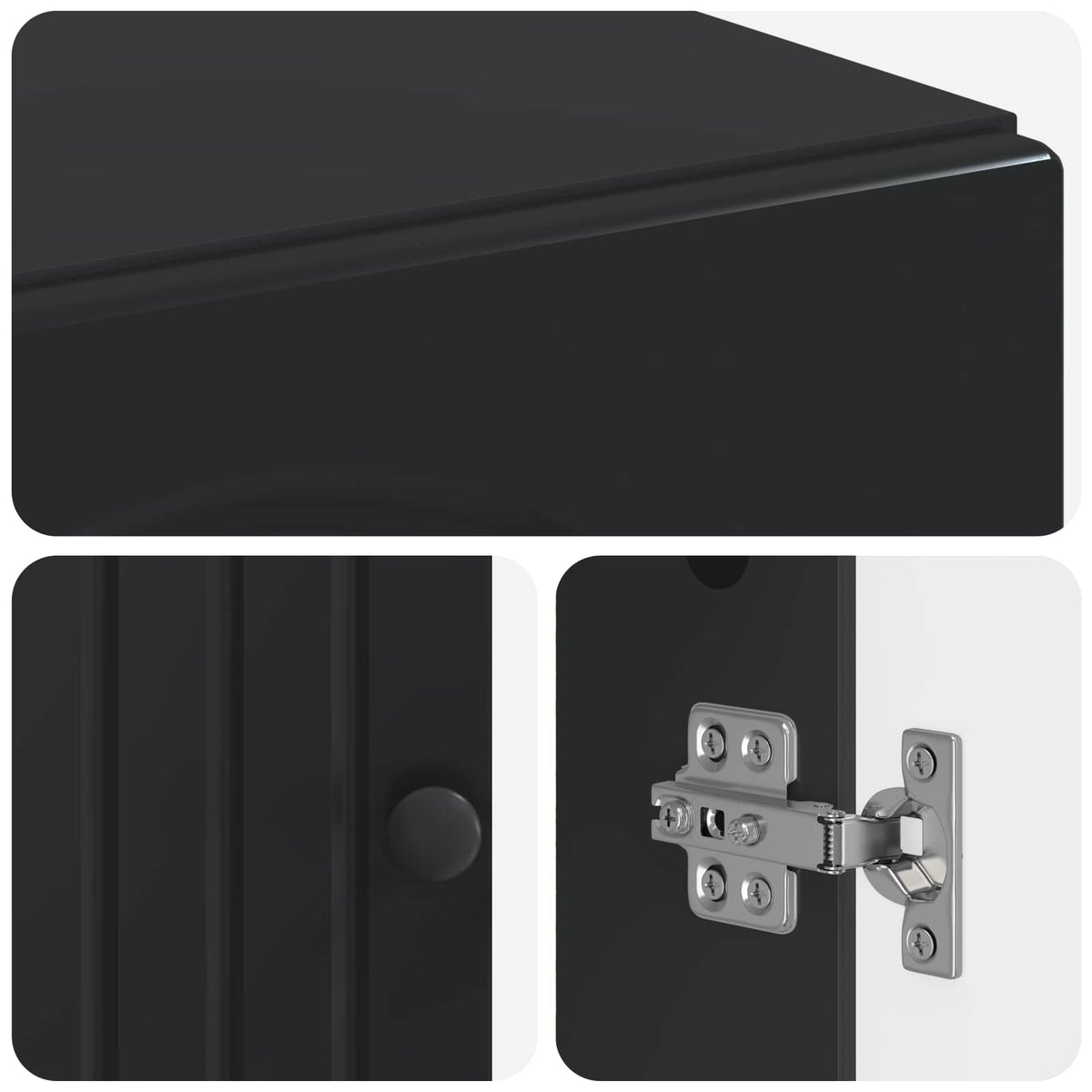 Bathroom Storage Cainet ALKMAAR Black 59.5 x 31 x 80 cm