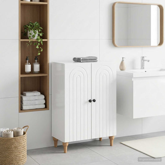 Bathroom Storage Cainet ALKMAAR High Gloss White