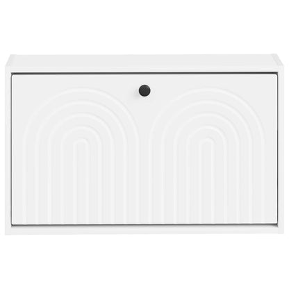 Wall-Mounted Shoe Cabinet ALKMAAR 71 x 17 x 43 cm White