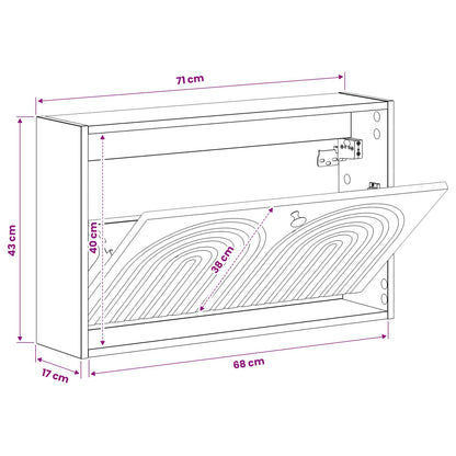 Wall-Mounted Shoe Cabinet ALKMAAR 71 x 17 x 43 cm White