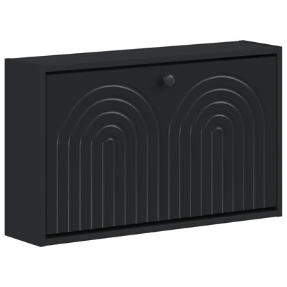 Wall-Mounted Shoe Cabinet ALKMAAR 71 x 17 x 43 cm Black