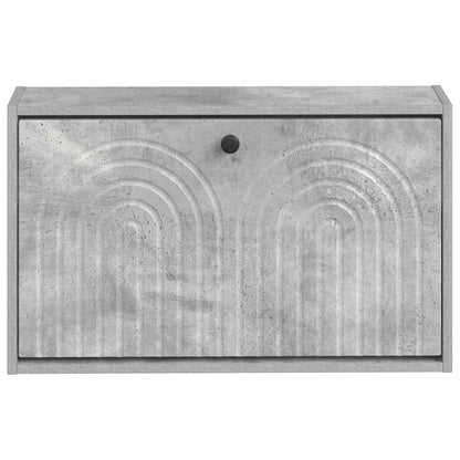 Wall-Mounted Shoe Cabinet ALKMAAR 71 x 17 x 43 cm Concrete Grey