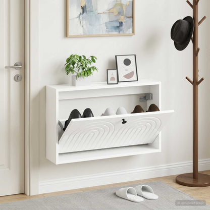 Wall-Mounted Shoe Cabinet ALKMAAR 71 x 17 x 43 cm