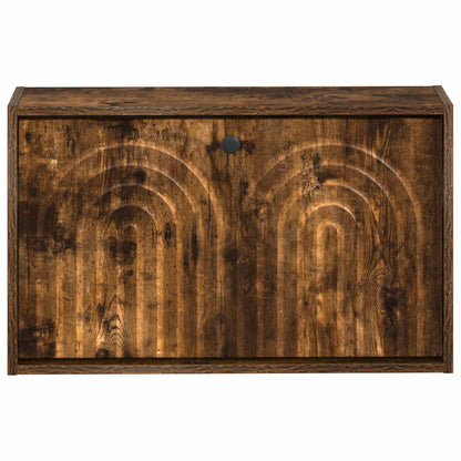 Wall-Mounted Shoe Cabinet ALKMAAR 71 x 17 x 43 cm Smoked Oak