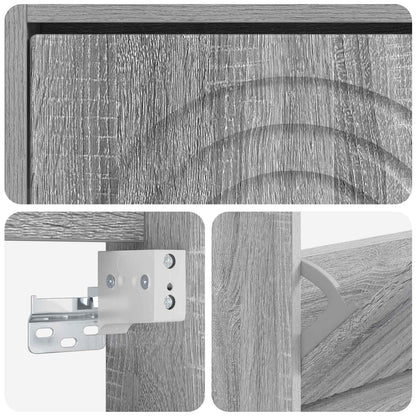 Wall-Mounted Shoe Cabinet ALKMAAR 71 x 17 x 43 cm Grey Sonoma