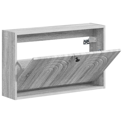 Wall-Mounted Shoe Cabinet ALKMAAR 71 x 17 x 43 cm Grey Sonoma