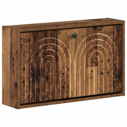 Wall-Mounted Shoe Cabinet ALKMAAR 71 x 17 x 43 cm Old Wood