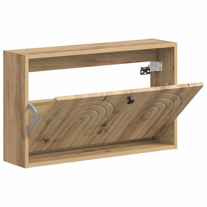Wall-Mounted Shoe Cabinet ALKMAAR 71 x 17 x 43 cm Artisan Oak