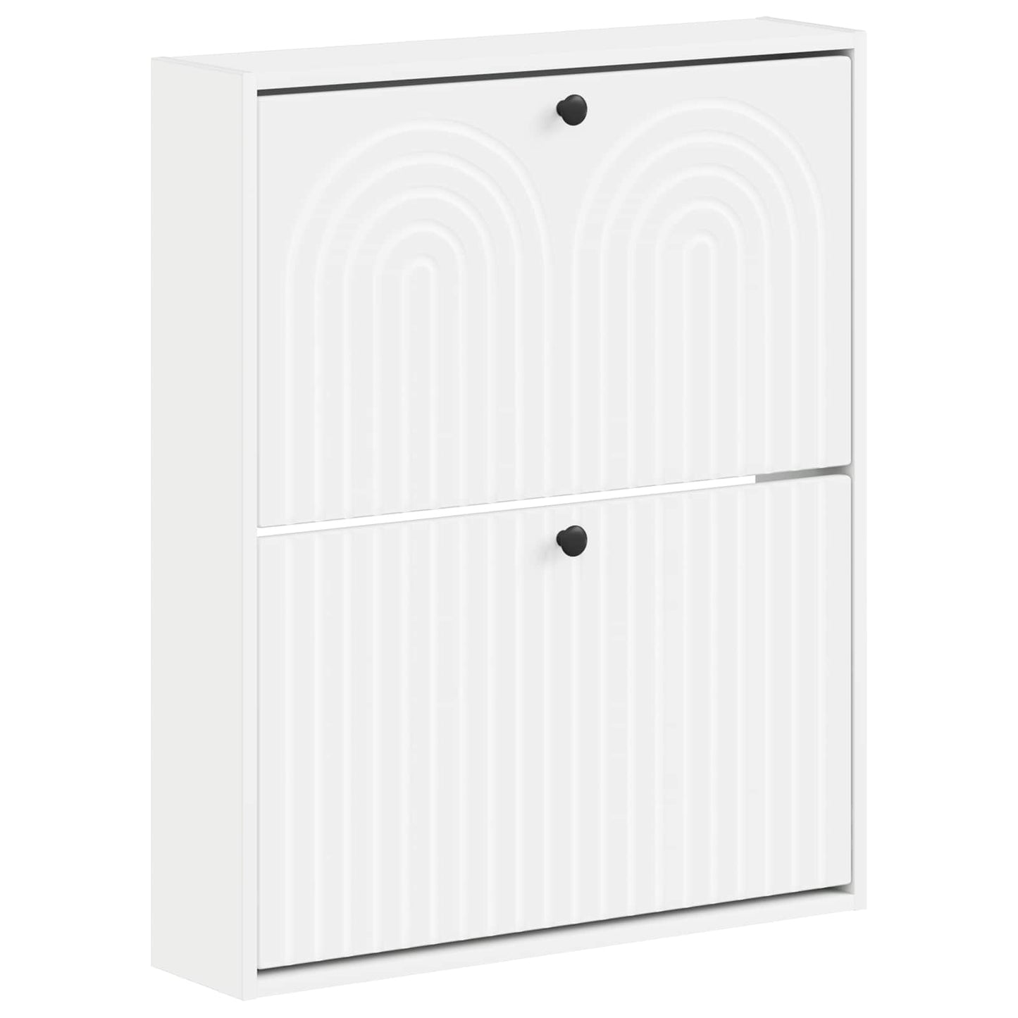 Wall-Mounted Shoe Cabinet ALKMAAR 71 x 17 x 86 cm White