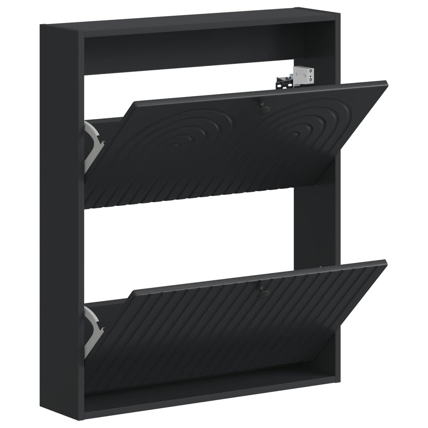 Wall-Mounted Shoe Cabinet ALKMAAR 71 x 17 x 86 cm Black