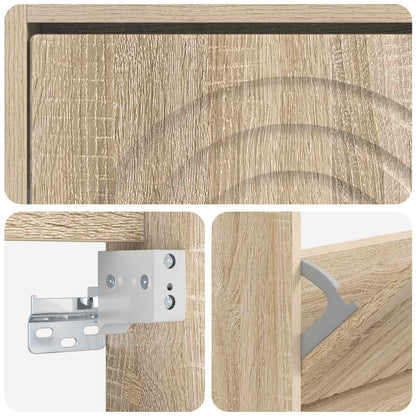 Wall-Mounted Shoe Cabinet ALKMAAR 71 x 17 x 86 cm Sonoma Oak