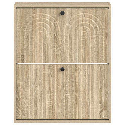 Wall-Mounted Shoe Cabinet ALKMAAR 71 x 17 x 86 cm Sonoma Oak