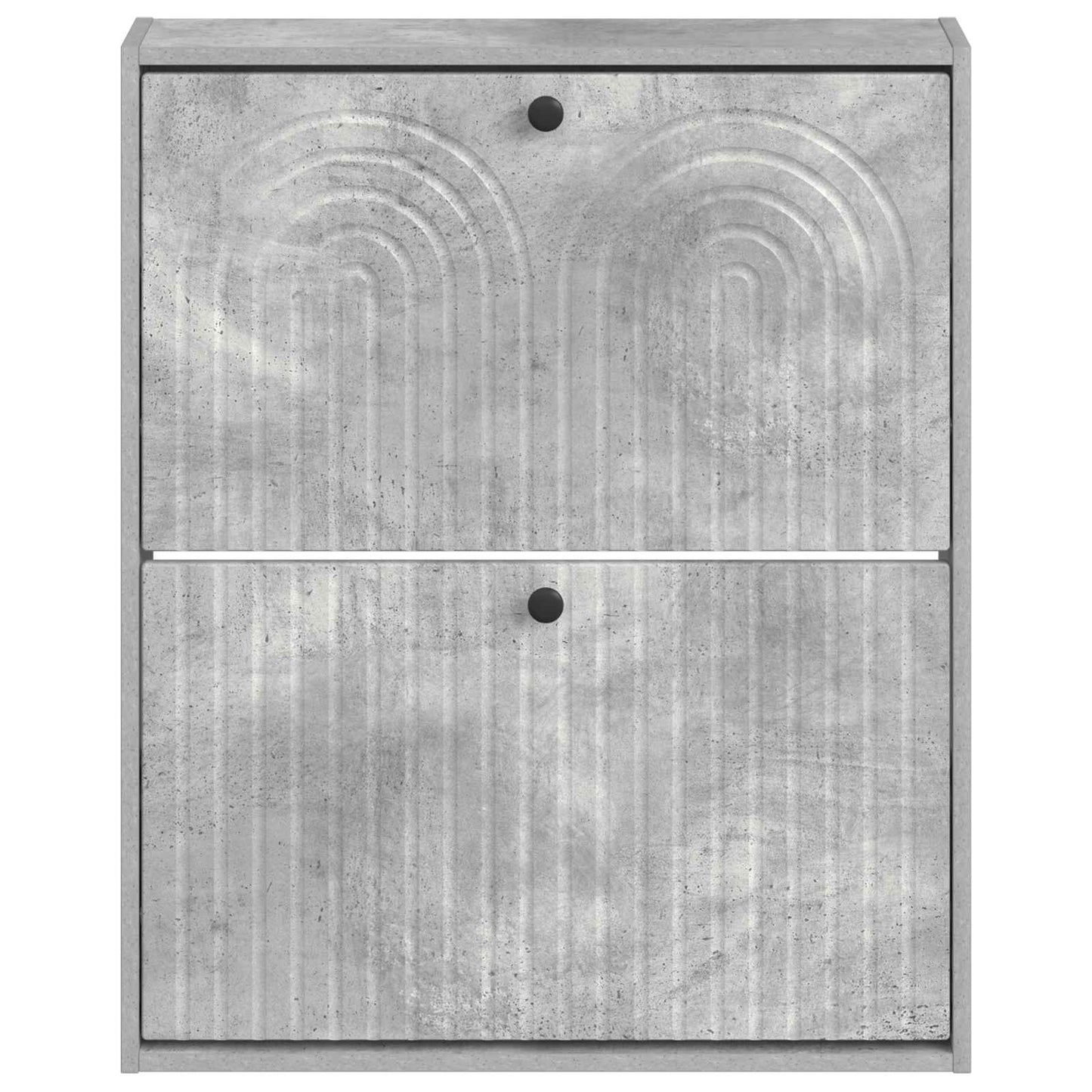 Wall-Mounted Shoe Cabinet ALKMAAR 71 x 17 x 86 cm Concrete Grey