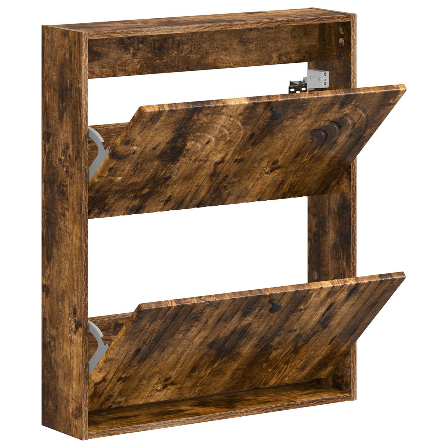 Wall-Mounted Shoe Cabinet ALKMAAR 71 x 17 x 86 cm Smoked Oak