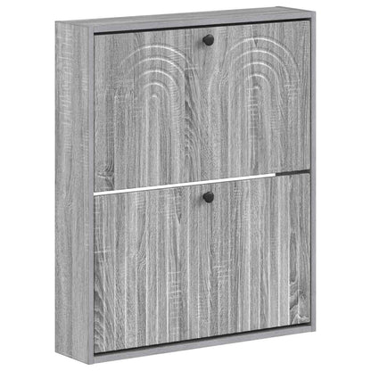 Wall-Mounted Shoe Cabinet ALKMAAR 71 x 17 x 86 cm Grey Sonoma