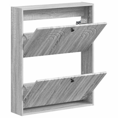 Wall-Mounted Shoe Cabinet ALKMAAR 71 x 17 x 86 cm Grey Sonoma