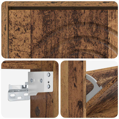 Wall-Mounted Shoe Cabinet ALKMAAR 71 x 17 x 86 cm Old Wood