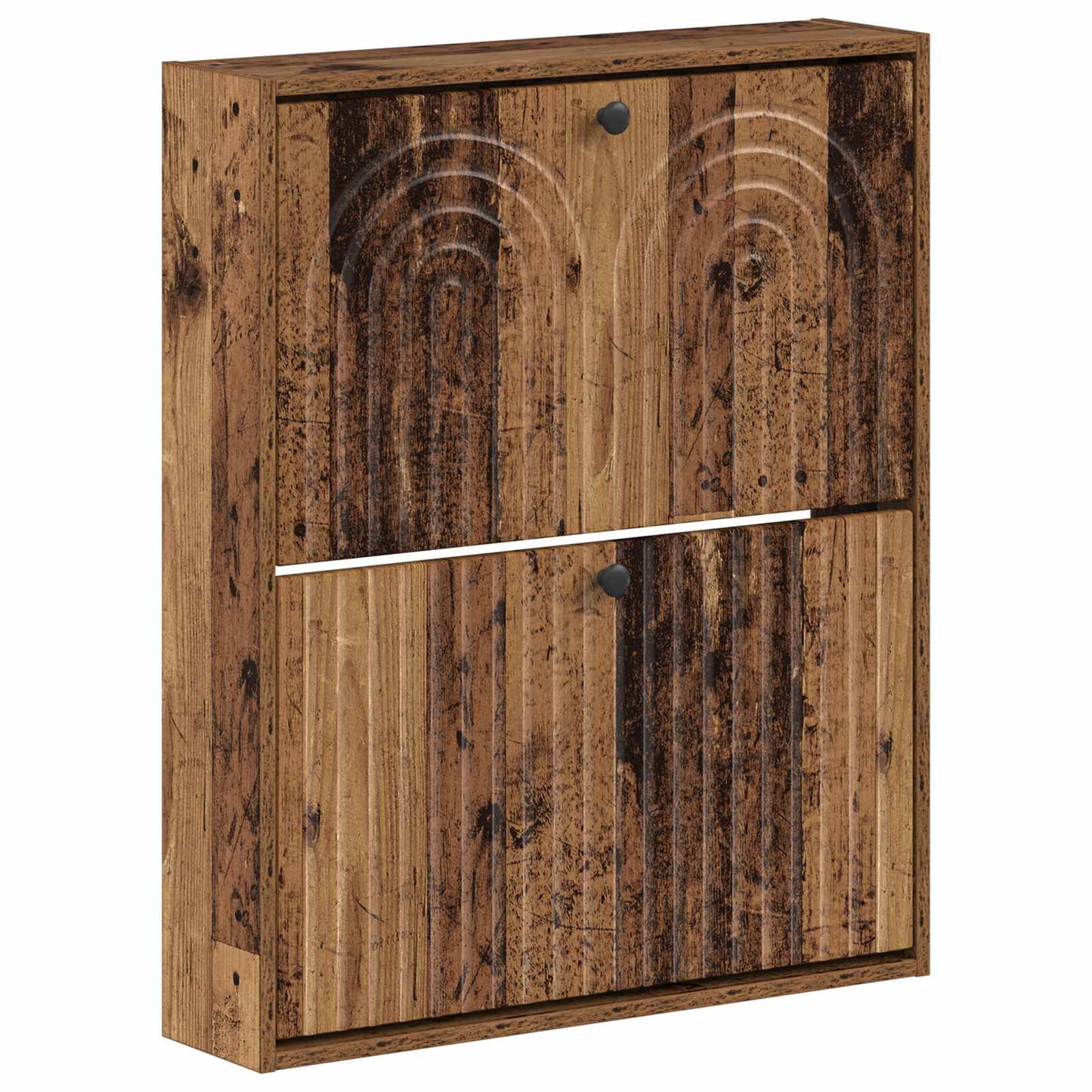 Wall-Mounted Shoe Cabinet ALKMAAR 71 x 17 x 86 cm Old Wood