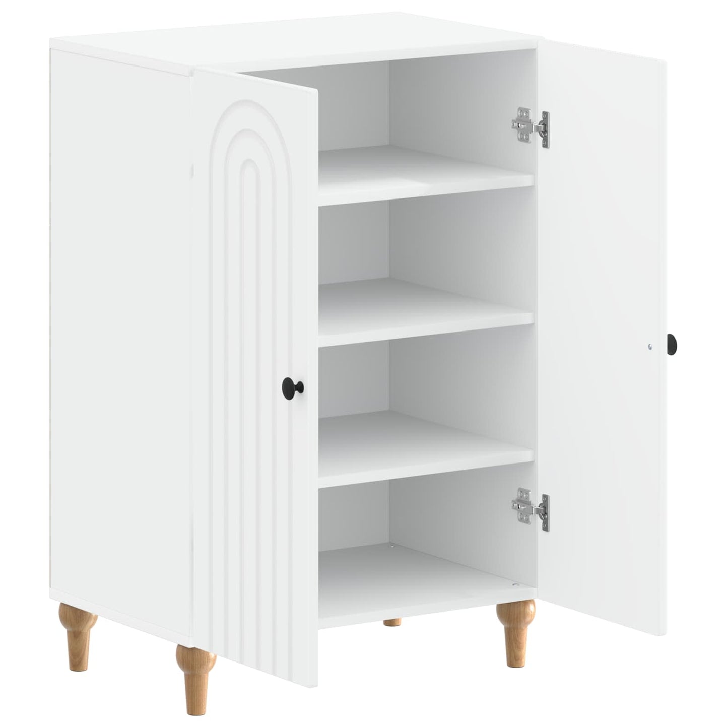 Shoe Cabinet ALKMAAR 59.5 x 39.5 x 90 cm Engineered Wood White