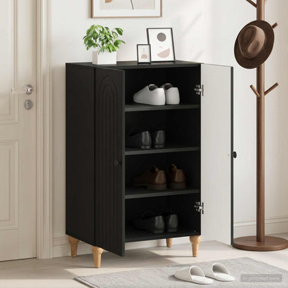 Shoe Cabinet ALKMAAR 59.5 x 39.5 x 90 cm Engineered Wood Black