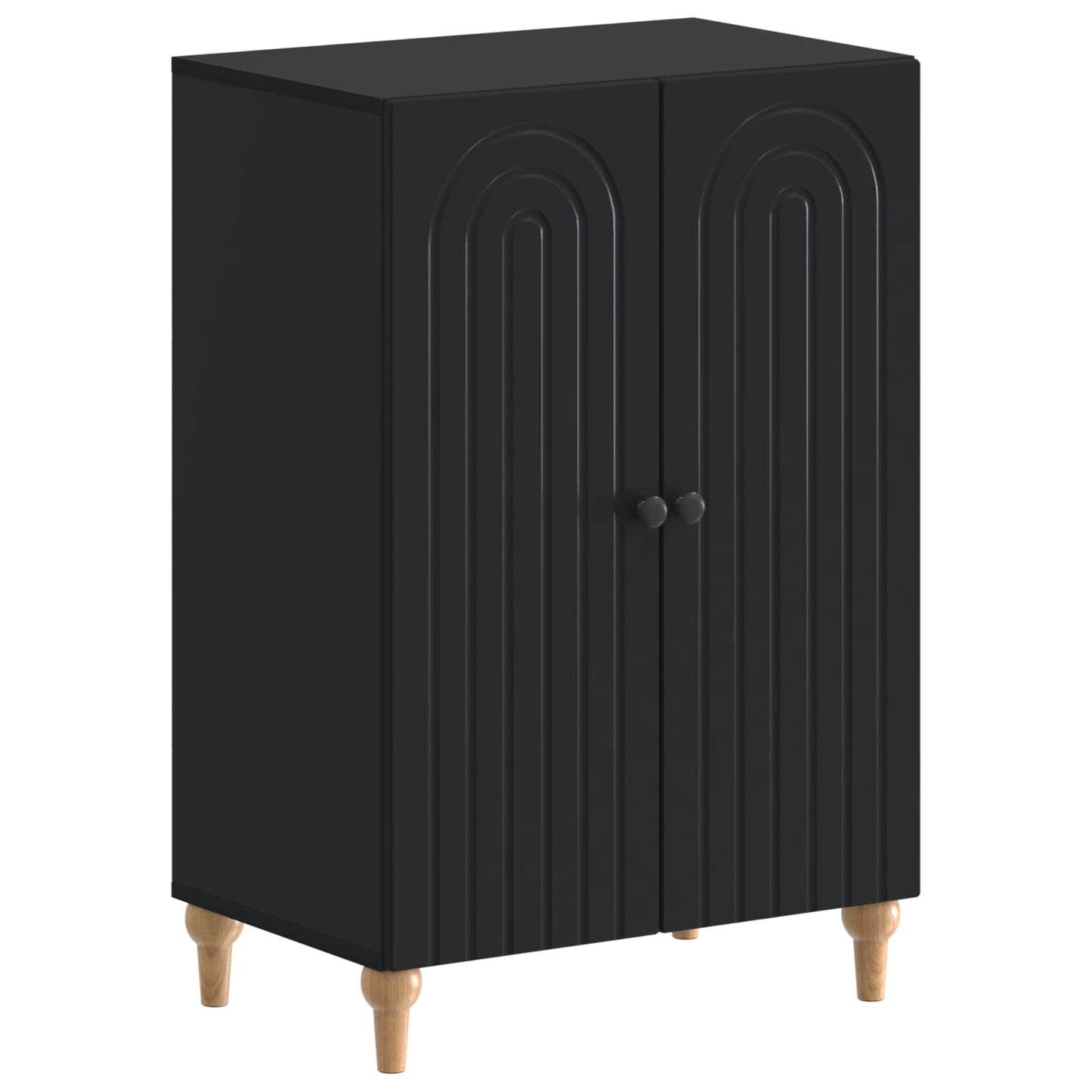 Shoe Cabinet ALKMAAR 59.5 x 39.5 x 90 cm Engineered Wood Black