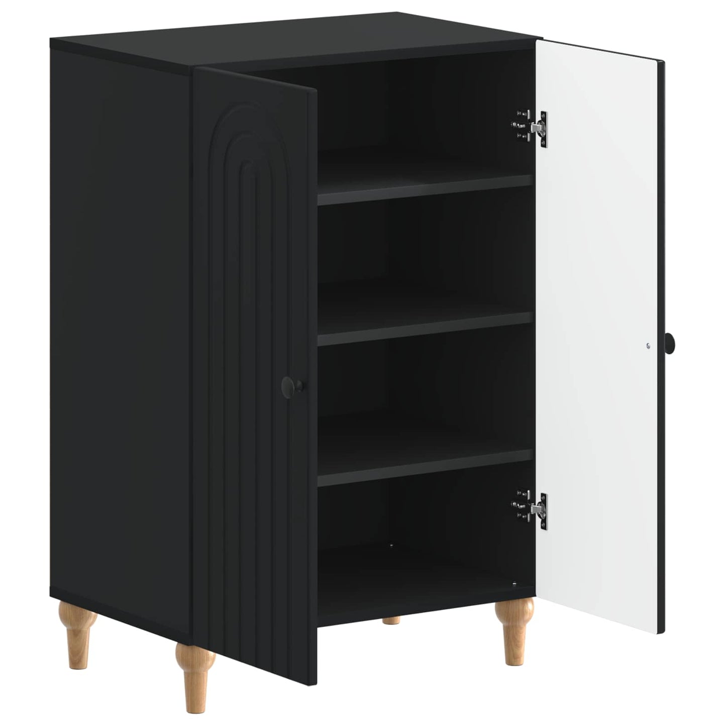 Shoe Cabinet ALKMAAR 59.5 x 39.5 x 90 cm Engineered Wood Black