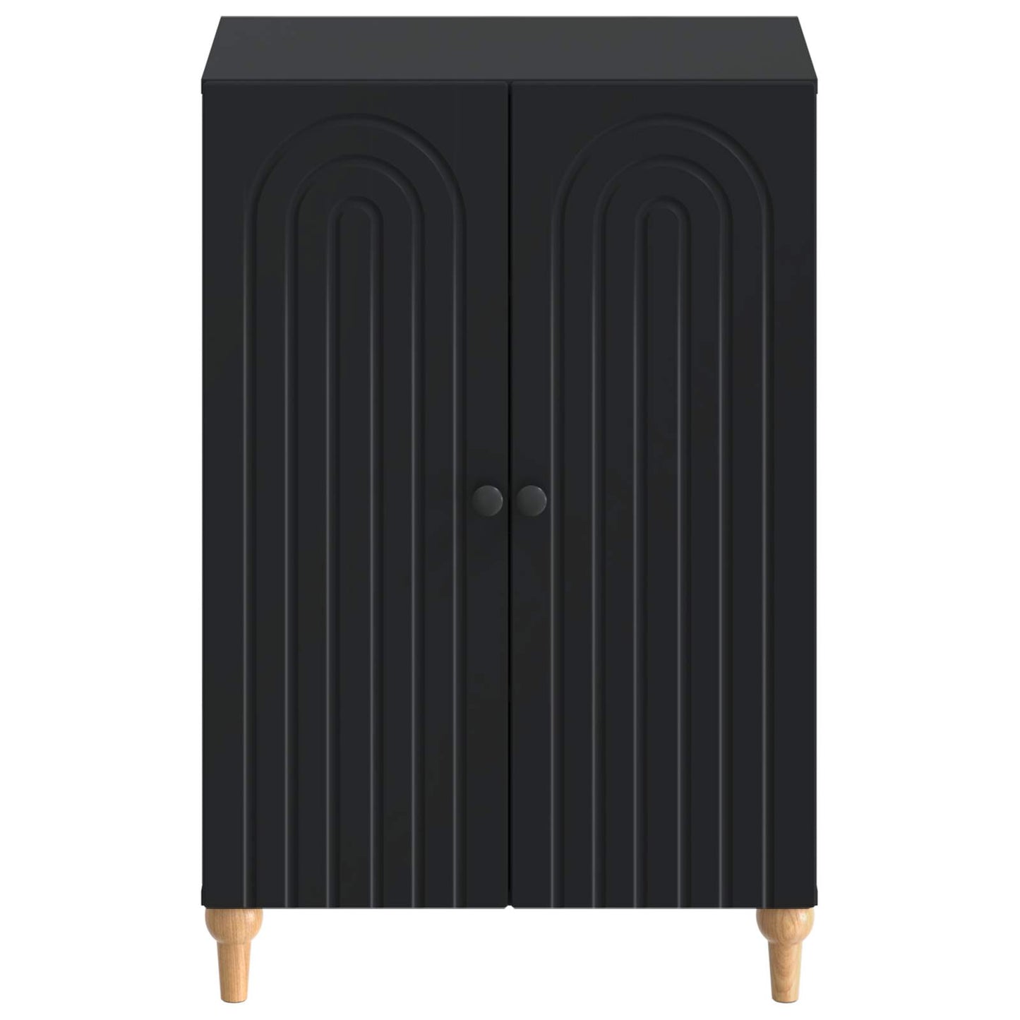 Shoe Cabinet ALKMAAR 59.5 x 39.5 x 90 cm Engineered Wood Black