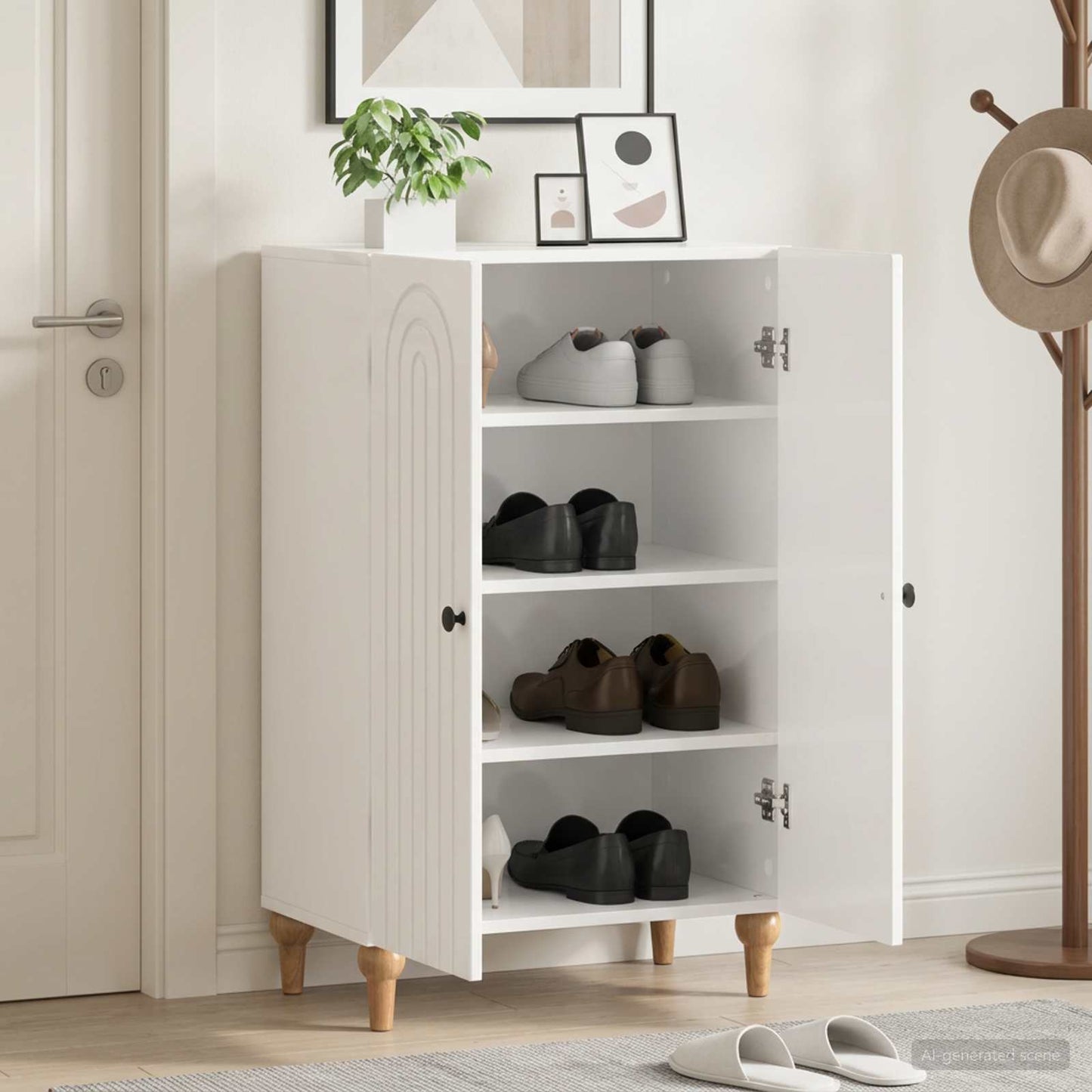 Shoe Cabinet ALKMAAR 59.5 x 39.5 x 90 cm Engineered Wood